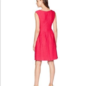 Taylor Textured Pintuck Fit and Flare Dress